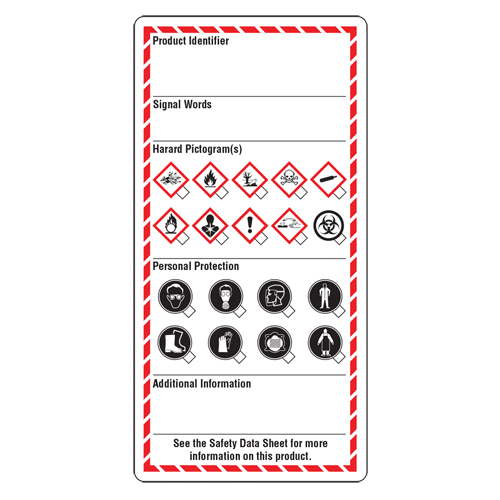 Workplace Labels, Cardstock, 3" W x 6" H, English St. Lawrence Industrial & Safety Supply