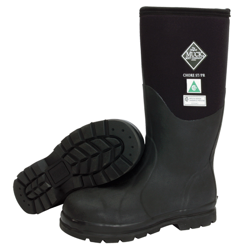 Chore Classic Airmesh-Lined Work Boots, Rubber, Steel Toe, Size 5, Puncture Resistant Sole St. Lawrence Industrial & Safety Supply