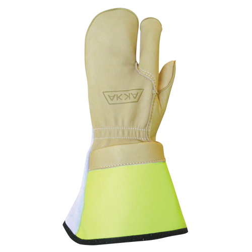 Gants &agrave; 3 doigts pour monteur de ligne, Moyen, Paume en Cuir fleur de vache St. Lawrence Industrial & Safety Supply
