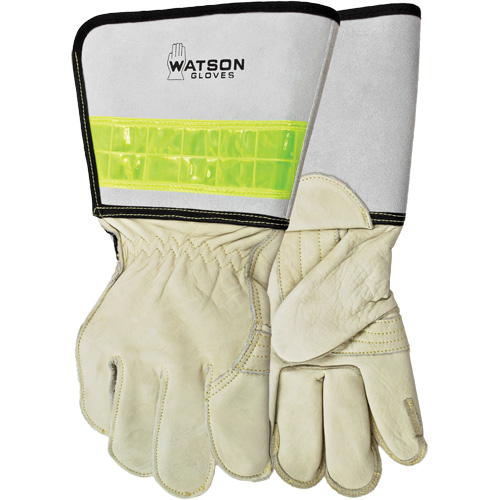 Circuit Breaker Linesman Welding Gloves, Grain Cowhide, Size Medium St. Lawrence Industrial & Safety Supply