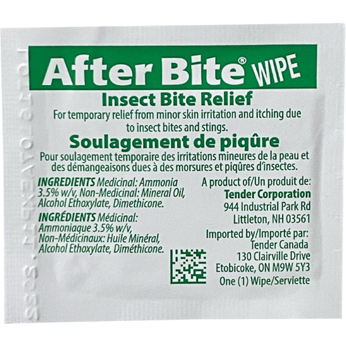 After Bite Insect Sting Relief Towelettes St. Lawrence Industrial & Safety Supply