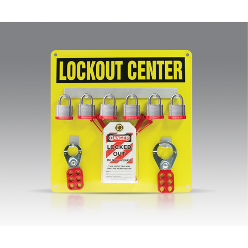 Hanger Board Kit, Laminated Steel Padlocks, 6 Padlock Capacity, Padlocks Included St. Lawrence Industrial & Safety Supply