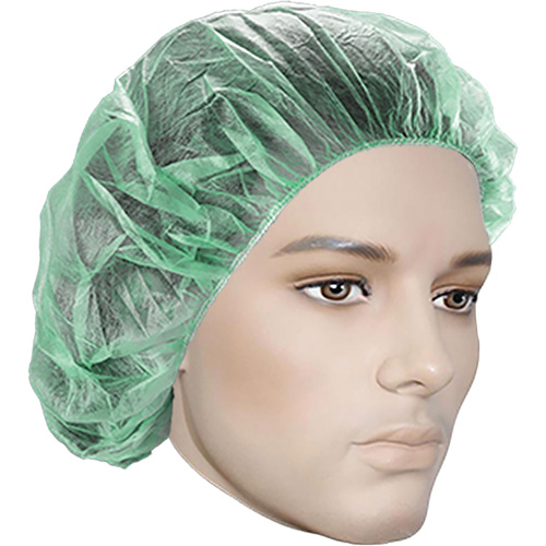 Bouffant Caps, Polypropylene, 21", Green St. Lawrence Industrial & Safety Supply
