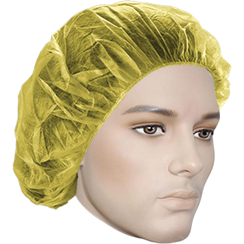 Bonnets bouffants, Polypropyl&egrave;ne, 24", Jaune St. Lawrence Industrial & Safety Supply