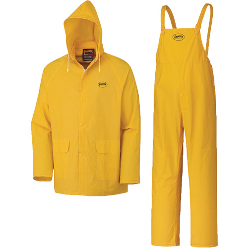 577 3-Piece Rain Suit, Polyester/PVC, 5X-Large, Yellow St. Lawrence Industrial & Safety Supply