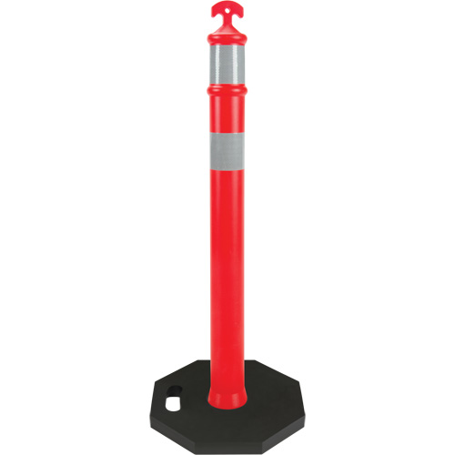 Poteau d&eacute;lin&eacute;ateur haute visibilit&eacute;, 42" h, Orange St. Lawrence Industrial & Safety Supply