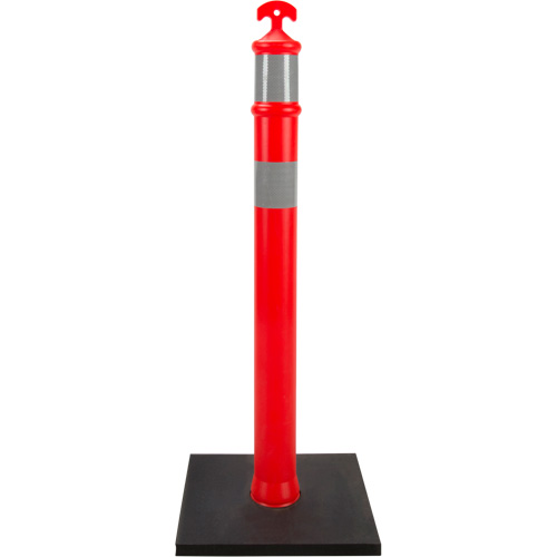 Poteau d&eacute;lin&eacute;ateur haute visibilit&eacute;, 42" h, Orange St. Lawrence Industrial & Safety Supply