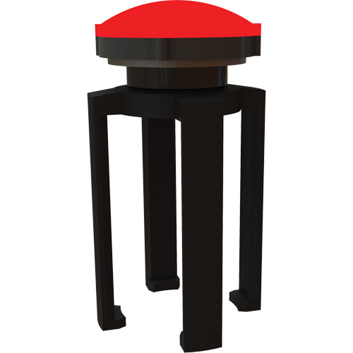 PLUS Barrier System Strobe Light Bracket & Red Strobe Light, Black St. Lawrence Industrial & Safety Supply