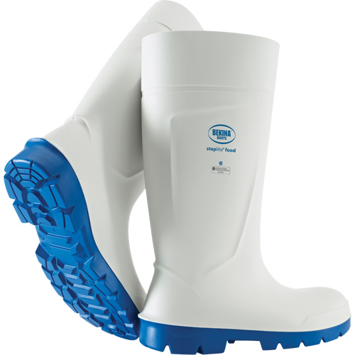 Bottes de s&eacute;curit&eacute; Bekina Steplite pour lhygi&egrave;ne et la s&eacute;curit&eacute; alimentaire, Polyur&eacute;thane, Embout Acier, Pointure 4 St. Lawrence Industrial & Safety Supply