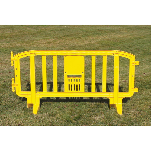 Movit Barricade, Interlocking, 78" L x 39" H, Yellow St. Lawrence Industrial & Safety Supply