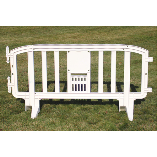 Movit Barricade, Interlocking, 78" L x 39" H, White St. Lawrence Industrial & Safety Supply
