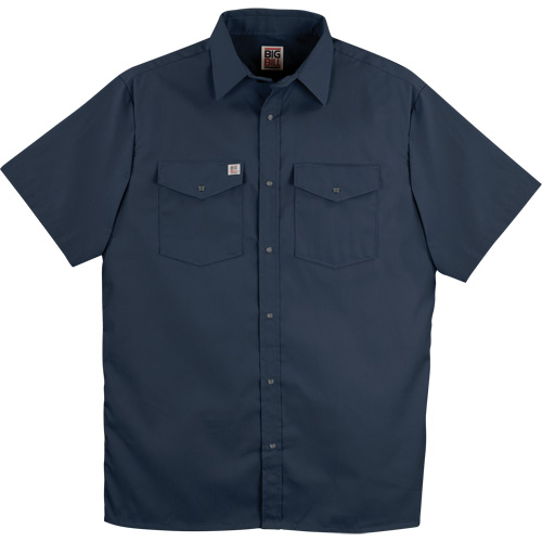 Twill Short-Sleeved Work Shirt with Snap, Men's, Small, Navy Blue St. Lawrence Industrial & Safety Supply