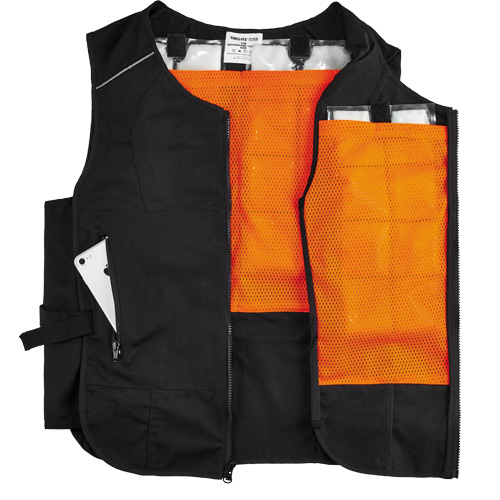 Chill-Its&reg; 6260 Lightweight Phase Change Cooling Vest with Packs, Small/Medium, Black St. Lawrence Industrial & Safety Supply