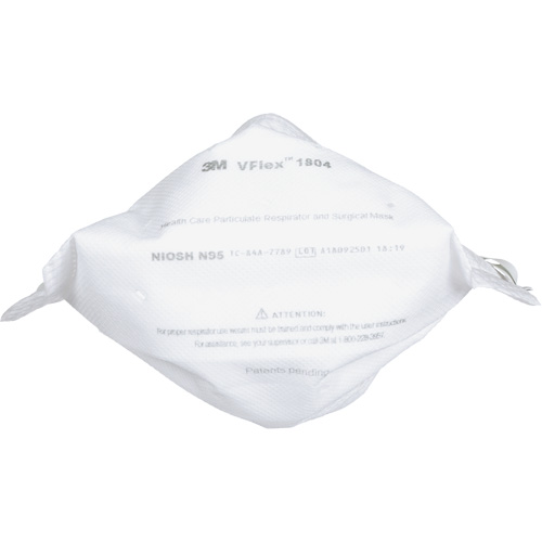 Respirateur et masque chirurgical VFlex contre les particules en sant&eacute;, N95, Certifi&eacute; NIOSH St. Lawrence Industrial & Safety Supply