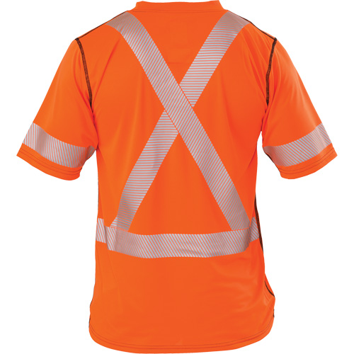 Polartec&reg; Power Grid&reg; High Visibility Short Sleeved T-Shirt, Polyester, X-Large (Tall), Orange St. Lawrence Industrial & Safety Supply