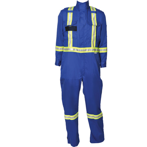 Combinaisons ignifuges &agrave; bandes Firewall FR, Taille Moyen (grande taille), Bleu royal St. Lawrence Industrial & Safety Supply