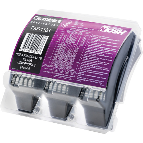 Filtres HEPA minces, Particules, Paquet de 3 St. Lawrence Industrial & Safety Supply