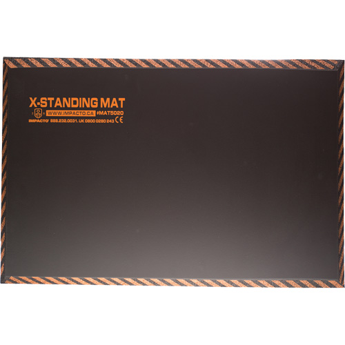 Anti-Fatigue Standing Mat, Smooth, 16" x 28" x 1", Black, Rubber St. Lawrence Industrial & Safety Supply