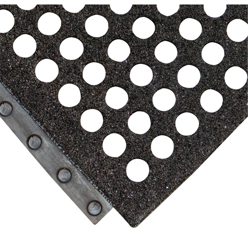 24/Seven&reg; Locksafe&reg; Anti-Fatigue Mat, Honeycomb, 3' x 3' x 5/8", Black, Nitrile St. Lawrence Industrial & Safety Supply