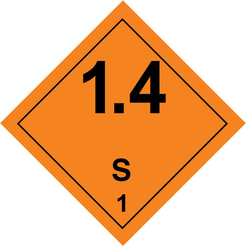 &eacute;tiquettes de manutention de mati&egrave;res dangereuses, 4" lo x 4" la, Noir/orange St. Lawrence Industrial & Safety Supply