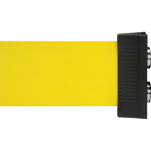 Wall Mount Barrier with Magnetic Tape, Steel, Screw Mount, 7', Yellow Tape St. Lawrence Industrial & Safety Supply