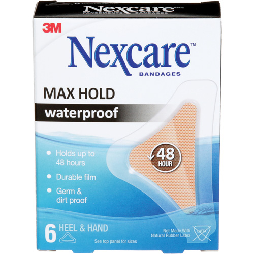 Pansements imperm&eacute;ables &agrave; tenue maximale Nexcare, Main/Talon, 3-1/2", Plastique, St&eacute;rile St. Lawrence Industrial & Safety Supply