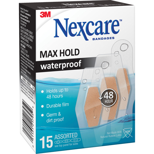 Pansements imperm&eacute;ables &agrave; tenue maximale Nexcare, Assorti, Plastique, St&eacute;rile St. Lawrence Industrial & Safety Supply