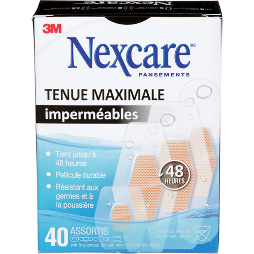 Nexcare Max-Hold Waterproof Bandages, Assorted, Plastic, Sterile St. Lawrence Industrial & Safety Supply