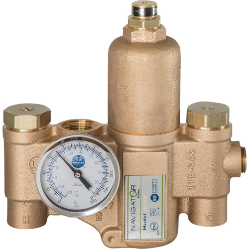 Robinet mitigeur thermostatique pour luminaires durgence Navigator EFX20, 30 gal./min St. Lawrence Industrial & Safety Supply