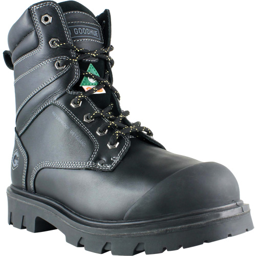 Bottes de travail Boomerang, Cuir, Embout Acier, Taille 7, Imperm&eacute;able St. Lawrence Industrial & Safety Supply