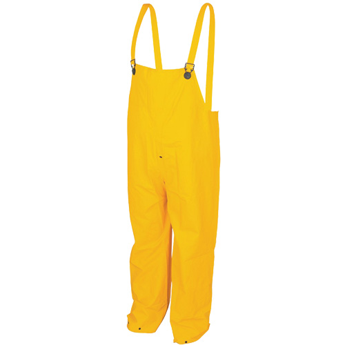 Pantalons &agrave; bavette imperm&eacute;ables de s&eacute;rie classique, Grand, Polyester/PVC, Jaune St. Lawrence Industrial & Safety Supply