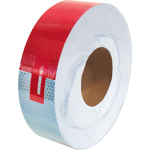 Ruban de marquage &agrave; grande visibilit&eacute;, 2" la x 150' lo, Rouge & blanc St. Lawrence Industrial & Safety Supply