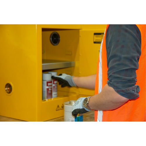 Flammable Storage Cabinet, 4 gal., 1 Door, 17" W x 22" H x 18" D St. Lawrence Industrial & Safety Supply
