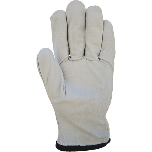 Gants de conducteur &agrave; dos en coton, Grand, Paume en Cuir fleur de ch&egrave;vre St. Lawrence Industrial & Safety Supply