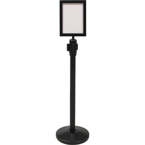 Sign Frame for Crowd Control Post, Black St. Lawrence Industrial & Safety Supply