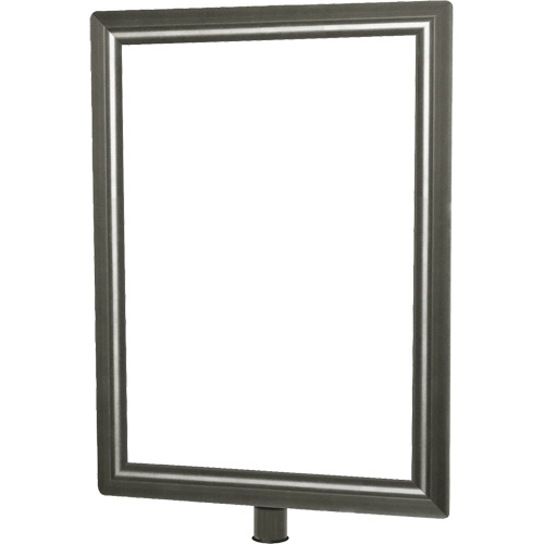 Porte-enseigne vertical robuste pour montant classique, Chrome satin&eacute; St. Lawrence Industrial & Safety Supply