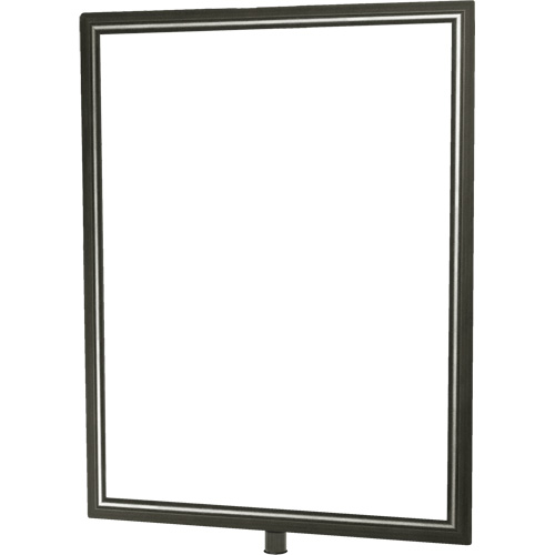 Heavy-Duty Vertical Sign Holder for Classic Posts, Satin Chrome St. Lawrence Industrial & Safety Supply