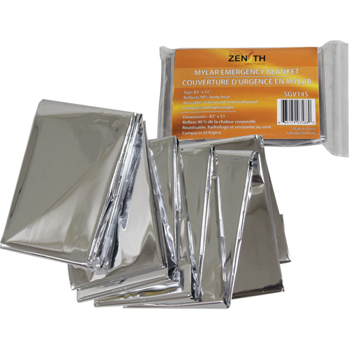 Emergency Blanket, Aluminized Polyester St. Lawrence Industrial & Safety Supply