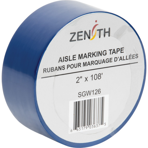 Ruban pour marquage d'all&eacute;es, 2" x 108', PVC, Bleu St. Lawrence Industrial & Safety Supply