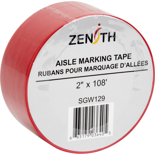 Aisle Marking Tape, 2" x 108', PVC, Red St. Lawrence Industrial & Safety Supply