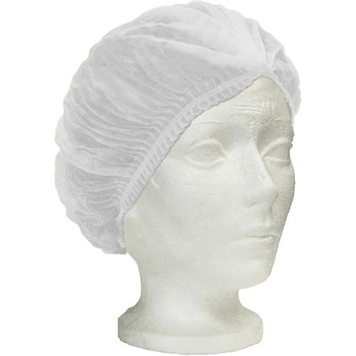 Ronco Care Pleated Bouffant Cap, Polypropylene, 24", White St. Lawrence Industrial & Safety Supply