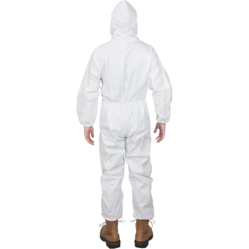 Premium Hooded Coveralls, Medium, White, Microporous St. Lawrence Industrial & Safety Supply