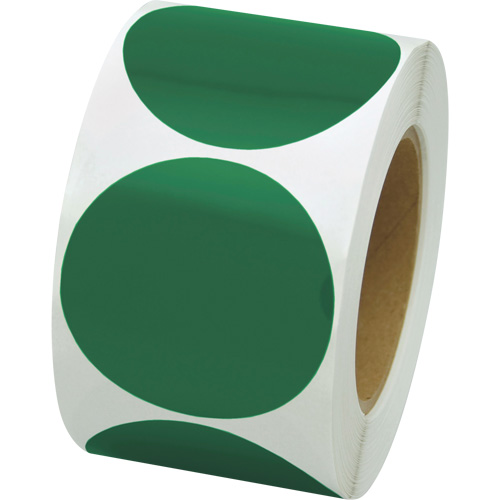 Coloured Marking Dots, Circle, 3" L x 3" W, Green, Vinyl St. Lawrence Industrial & Safety Supply