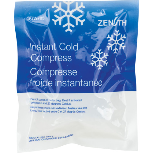 Instant Compress, Cold, Single Use, 5" x 6" St. Lawrence Industrial & Safety Supply
