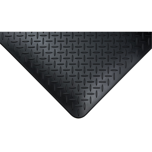 Tapis antifatigue, Losange, 1-2/3' x 3-1/4' x 3/4", Noir, Polyur&eacute;thane St. Lawrence Industrial & Safety Supply