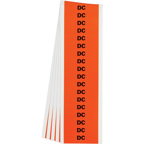 &eacute;tiquette de tension pour conduit  DC , 1/2" x 2-1/4", &eacute;toffe/Vinyle, Anglais St. Lawrence Industrial & Safety Supply