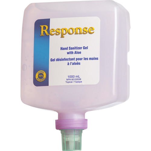 Gel d&eacute;sinfectant pour les mains &agrave; l'alo&egrave;s Response, 1000 ml, Bouteille &agrave; pompe, 70 % alcool St. Lawrence Industrial & Safety Supply