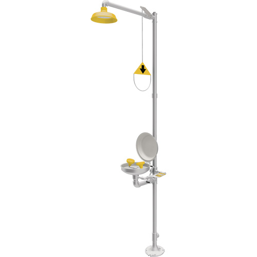 Douche durgence et douche oculaire combin&eacute;es, Socle St. Lawrence Industrial & Safety Supply