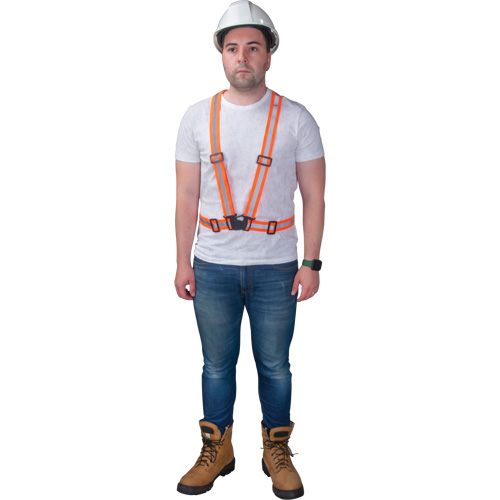 Traffic Harness, High Visibility Orange, Silver Reflective Colour, Medium St. Lawrence Industrial & Safety Supply