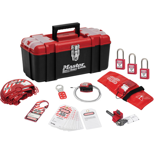Trousse de cadenassage standard avec cadenas en thermoplastique Zenex, Ensemble Vanne, 13 composants compris St. Lawrence Industrial & Safety Supply